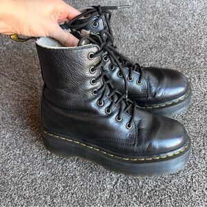 Dr. Martens Black Leather Women's Boots size:38, good condition